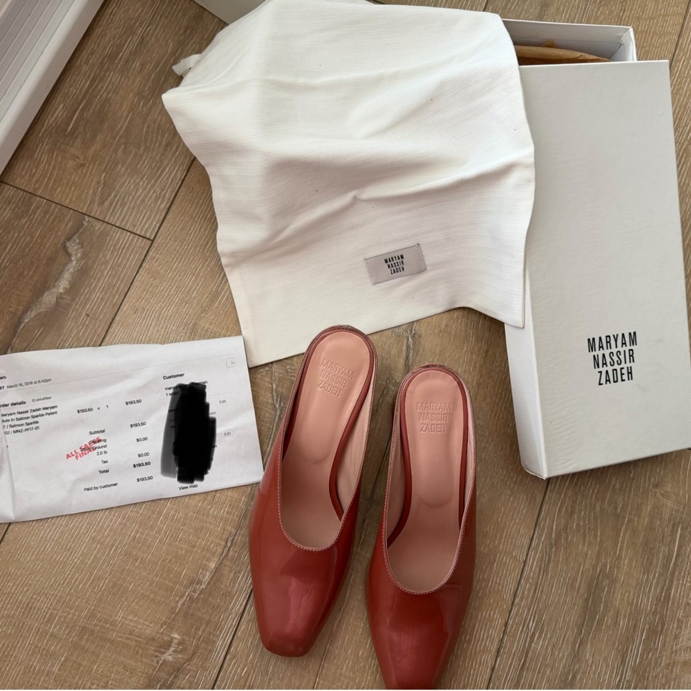 Maryam Nassir Zadeh Glossy Red Mules